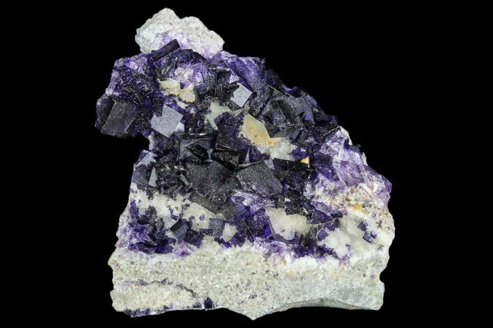 Purple Cubic Fluorite Crystal Cluster - Morocco #108699
